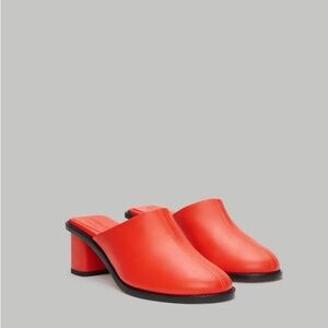 The Everlane Artist Mule - Red Orange